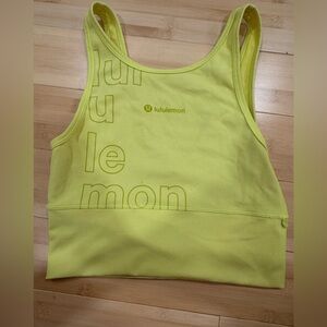Lululemon Athletica Yellow Crop Top